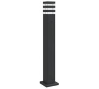 vidaXL Lampe d'allée avec prise de courant noire 80 cm aluminium