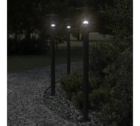 vidaXL Lampadaire d'extérieur noir 100 cm acier inoxydable, éclairage au sol d'extérieur, éclairage au sol de jardin, 4006355