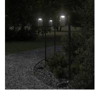 vidaXL Lampadaire d'extérieur noir 100 cm acier inoxydable éclairage au sol d'extérieur éclairage au sol de jardin 4006347