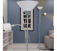 vidaXL Lampadaire Gris Lampe sur Pied Lampe de Sol Lampe Lumière de Salon