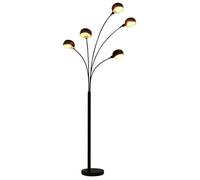 vidaXL Lampadaire sur pied 282418 – 200 cm, 5 x E14, Noir/Doré