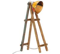 Lampadaire multicolore E27 bois massif de manguier Multicolore