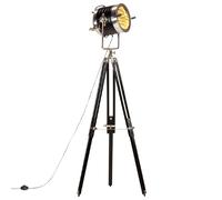 vidaXL Lampadaire - Noir/Bois