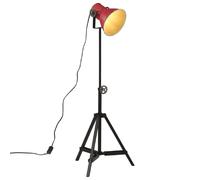 vidaXL Lampadaire 25 W rouge délavé 35x35x65/95 cm E27, lampe, lampe sur pied, lampe industrielle, lumière, lampe de lecture, éclairage