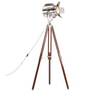 vidaXL Lampadaire trépied - Bois de manguier