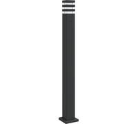 vidaXL Lampe d'allée avec prise de courant noire 110 cm aluminium