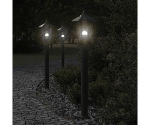 vidaXL Lampe d'allée noire 80 cm acier inoxydable