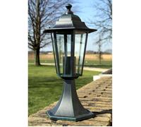 vidaXL Lampe de jardin Vert foncé/Noir Aluminium 40249