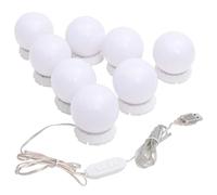 vidaXL Lampe de Miroir avec 8 Ampoules LED Lampe de Maquillage Miroir Cosmétique Miroir d'Habillage Salon de Coiffure Blanc Chaud et Blanc Froid