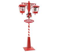 vidaXL Lampe de rue de Noël avec 2 lanternes Rouge 40,5 x 80 x 188 cm