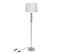 vidaXL Lampe de sol à long pied 5 boules – décorative – Blanc