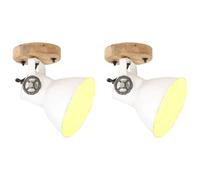 Vidaxl Lampe Murale Industrielle/De Plafond 2 Pcs Blanc 20x25 Cm E27