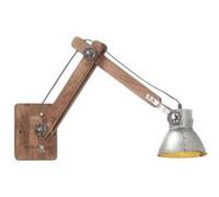 vidaXL Lampe murale Style industriel Argenté Rond E27 Gris G