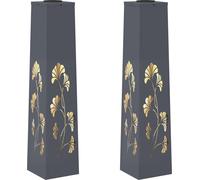 vidaXL Lumière solaire de chemin à LED 2 pcs Anthracite Acier laminé à froid
