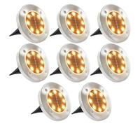 vidaXL Lampe Solaire Sol 8 pcs Blanc Chaud
