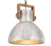Vidaxl Lampe Suspendue Industrielle 25 W Argenté Rond 40 Cm E27
