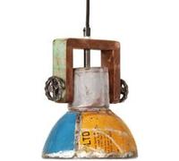 vidaXL Lampe suspendue industrielle 25 W Multicolore Ronde 19 cm E27