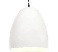 vidaXL Lampe suspendue industrielle 320558 Rond 42 cm E27 25 W Blanc