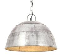 Vidaxl Lampe Suspendue Industrielle Vintage 25 W Argenté Rond 41cm E27