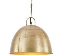 Lampe Suspendue Industrielle Vintage Plafonnier Luminaire Eclairage Suspension Salon Chambre Salle à Manger 25 W Laiton Rond 31 cm E27