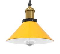 vidaXL Lampe suspendue réglable hauteur E27 jaune brillant Ø22cm métal, éclairage suspendu, éclairage suspendu de cuisine, 4103447