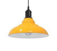vidaXL Lampe suspendue réglable hauteur E27 jaune brillant Ø31cm métal, éclairage suspendu, éclairage suspendu de cuisine, suspension