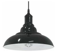 vidaXL Lampe suspendue réglable hauteur E27 noir brillant Ø 31cm métal, éclairage suspendu, éclairage suspendu de cuisine, 4103435 Noir