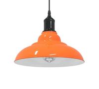 vidaXL Lampe suspendue réglable hauteur E27 orange brillant métal, éclairage suspendu, éclairage suspendu de cuisine, 4103440