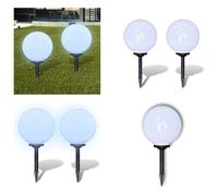 vidaXL Lampes de chemin 2 pcs. LED 30 cm avec piquet de terre - Lampe de jardin - Lampes de jardin - Éclairage extérieur - Éclairage d'extérieur