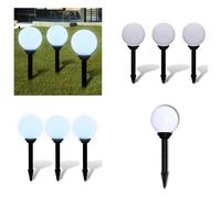 vidaXL Lampes de chemin 3 pcs. LED 20 cm avec piquet de terre - Lampe de jardin - Lampes de jardin - Éclairage extérieur - Éclairage d'extérieur