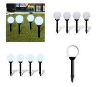 vidaXL Lampes de chemin 4 pcs. LED 15 cm avec piquet de terre - Lampe de jardin - Lampes de jardin - Éclairage extérieur - Éclairage d'extérieur