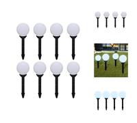 vidaXL Lampes de chemin 8 pcs. LED 15 cm avec piquet de terre - Éclairage extérieur