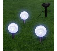 Lampes de jardin à LED 6pcs Ancrage à piquet et panneau solaire