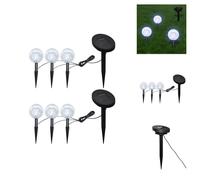 vidaXL Lampes de jardin 6 pcs. LED avec piquet de terre & panneaux solaires - Éclairage extérieur