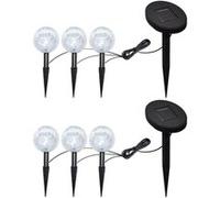 vidaXL Lampes de jardin 6 pcs. LED avec piquet de terre & modules solaires