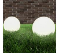 vidaXL Lampes de jardin LED 4 pcs. Sphérique 40 cm PMMA
