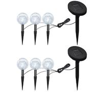 vidaXL Lampes de jardin 6 pcs. LED avec piquet de terre & modules solaires