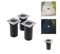 vidaXL Lampes de sol Outdoor 3 pcs. Carré - Éclairage extérieur