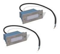 vidaXL Lampe d'escalier encastrée à 2 LED - Extérieur terrasse 44x111x56 mm