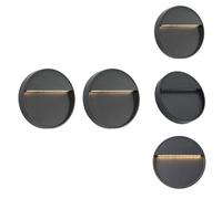 vidaXL Lampes murales d'extérieur 2 pcs. LED 3W Noir Rond - Éclairage extérieur