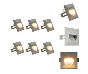 vidaXL Lampes murales extérieures 6 pcs. LED 5 W Argenté Carré - Éclairage extérieur