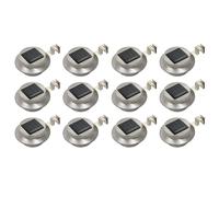 vidaXL Lampes solaires d'extérieur 12 pcs. LED Ronde 12 cm Blanc