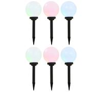 vidaXL Lampes solaires d'extérieur 6 pcs. Boule LED 20 cm RGB