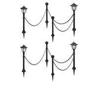 Vidaxl Lampes Solaires 4 Pcs Avec Chaîne Et Piquets Multicolore