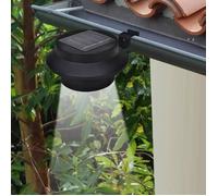 vidaXL Lampes solaires 41180 pour clôture et gouttière 6 pièces Noir