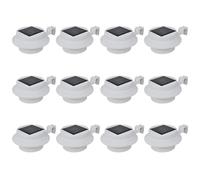 vidaXL Lampes solaires d'extérieur pour clôture – 12 pcs LED blanc