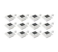 vidaXL Lampes solaires carrées - Blanc