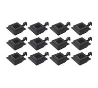 vidaXL Lampes solaires d'extérieur 12 pcs. LED Rectangulaire 12 cm Noir
