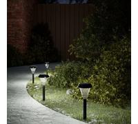 Vidaxl Lampes Solaires D'allées Et Piquets De Sol 12 Pcs Blanc