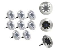 vidaXL Lampes solaires de sol 8 pcs. LED Blanc - Éclairage extérieur